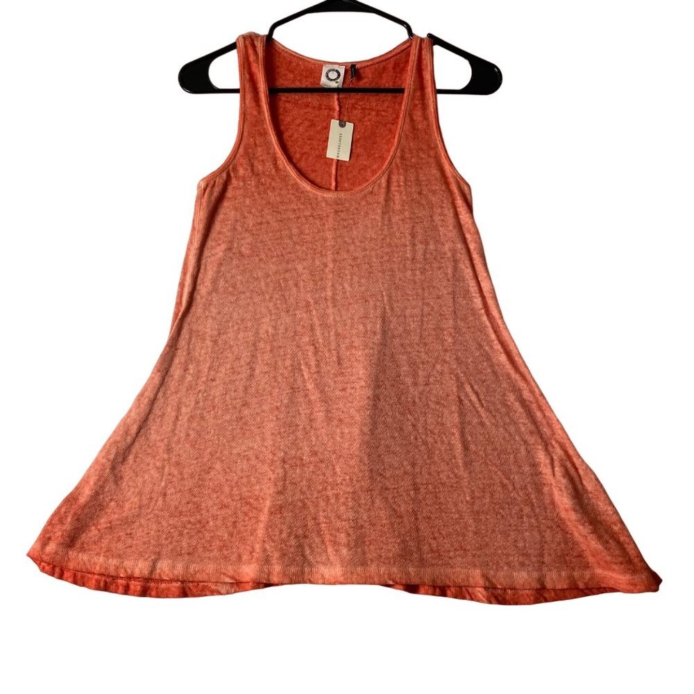 Anthro AKEMI + KIN Tank Top Women Size XS Linen Blend Swing Coral Orange NEW NWT